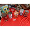 Image 1 : Lot of 8 Vintage Oil Cans Various Sizes and Brands