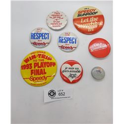 8 Vintage Speedy Auto Parts Badges