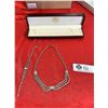 Image 1 : Necklace and bracelet set clear Rhinestones in Box