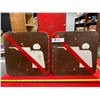 Image 1 : Pair of Vintage No Hunting signs Double sided 12" X 12"