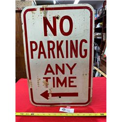 Vintage No Parking Anytime Metal Signs 12" x 18"