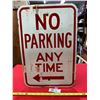 Image 1 : Vintage No Parking Anytime Metal Signs 12" x 18"