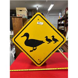 18 x 18 Vintage Ducks Unlimited Canada Duck crossing Metal sign