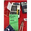 Image 2 : Vintage Compasses Caligraphy pens Calculators etc
