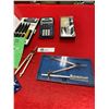 Image 3 : Vintage Compasses Caligraphy pens Calculators etc
