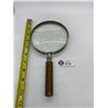 Image 1 : Nice Vintage Wooden Handle 5" Glass Magnifier