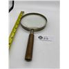 Image 2 : Nice Vintage Wooden Handle 5" Glass Magnifier