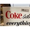 Image 2 : Vintage Plexiglass Coke ads life to everything sign 21" x 9"