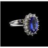 14KT White Gold 2.80 ctw Tanzanite and Diamond Ring