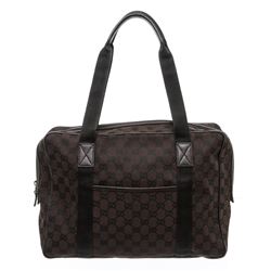 Gucci Dark Brown GG Canvas Leather Laptop Bag