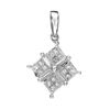 14k White Gold  0.46CTW Diamond Pendant