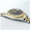 Image 6 : Rolex Mens 2 Tone 14K Black String VS Diamond Datejust Wristwatch