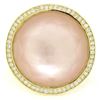 Ippolita Lollipop 18kt Yellow Gold Pink Mother of Pearl and Round Diamond Halo R