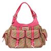 Christian Dior Beige Diorissimo Canvas Pink Leather Street Chic Tote Bag