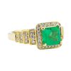 Image 1 : 2.56 ctw Emerald and Diamond Ring - 18KT Yellow Gold