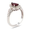 Image 2 : 1.15 ctw EXTREMELY RARE UNHEATED RUBY and 0.67 ctw Diamond Platinum Ring (GIA CE