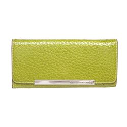 Pelle Borsa Green Pebbled Leather Long Wallet