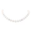 0.33 ctw Diamond and South Sea Pearl Necklace - 14KT White Gold