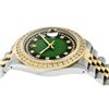 Image 4 : Rolex Mens 2 Tone Green Vignette String VS 3 ctw Channel Set Diamond Datejust Wr