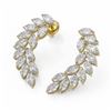 Image 1 : 3.64 ctw Marquise Cut Diamond Designer Earrings 18K Yellow Gold