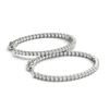 Image 1 : 2.25 ctw Diamond VS/SI 37 MM Hoop Earrings 14k White Gold