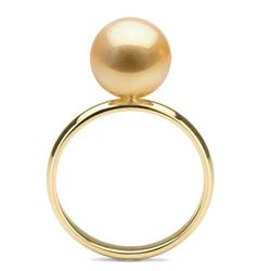 Golden South Sea Pearl Classic Solitaire Ring