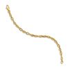 Image 2 : 14k Yellow Gold 5 mm Polished Fancy Link Bracelet - 7.5 in.