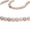 Image 1 : Multi-Color Pink, White and Lavender Freshwater Endless Pearl Necklace, 26 Inch Endless Pearl Neckla