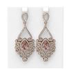 Image 1 : 9.86 ctw Morganite & Diamond Earrings 18K Rose Gold