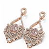 Image 3 : 9.86 ctw Morganite & Diamond Earrings 18K Rose Gold