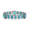 Image 1 : 19.3 ctw Swiss Topaz & Diamond Bracelet 14K White Gold