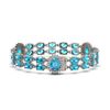 Image 2 : 19.3 ctw Swiss Topaz & Diamond Bracelet 14K White Gold