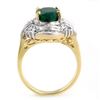 Image 2 : 3.45 ctw Emerald & Diamond Ring 14k Yellow Gold