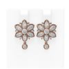 Image 1 : 4.09 ctw Diamond Earrings 18K Rose Gold