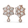 Image 2 : 4.09 ctw Diamond Earrings 18K Rose Gold