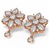 Image 3 : 4.09 ctw Diamond Earrings 18K Rose Gold