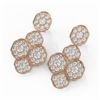 Image 1 : 6.25 ctw Diamond Designer Earrings 18K Rose Gold