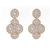 Image 2 : 6.25 ctw Diamond Designer Earrings 18K Rose Gold