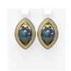 Image 1 : 1.61 ctw Diamond & Pearl Earrings 18K Yellow Gold