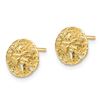 Image 2 : 14k Yellow Gold Sand Dollar Post Earrings
