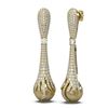 Image 1 : 4.28 ctw Diamond & Pearl Earrings 18K Yellow Gold