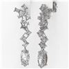Image 3 : 4 ctw Marquise Cut Diamond Designer Earrings 18K White Gold