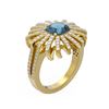 Image 1 : 3.05 ctw London Topaz & Diamond Ring 18K Yellow Gold