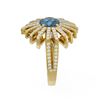 Image 2 : 3.05 ctw London Topaz & Diamond Ring 18K Yellow Gold