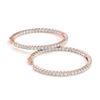 Image 1 : 1.5 ctw Diamond VS/SI 20 MM Hoop Earrings 14k Rose Gold