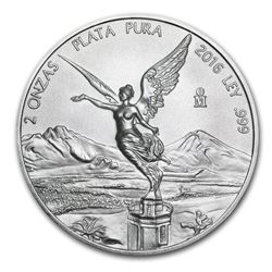 2016 Mexico 2 oz Silver Libertad BU