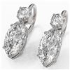 Image 1 : 1.8 ctw Marquise Cut Diamond Designer Earrings 18K White Gold
