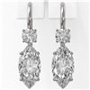 Image 2 : 1.8 ctw Marquise Cut Diamond Designer Earrings 18K White Gold