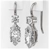 Image 3 : 1.8 ctw Marquise Cut Diamond Designer Earrings 18K White Gold