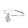 Image 2 : 3.50 ctw Micro Pave Diamond Bangle 14k White Gold